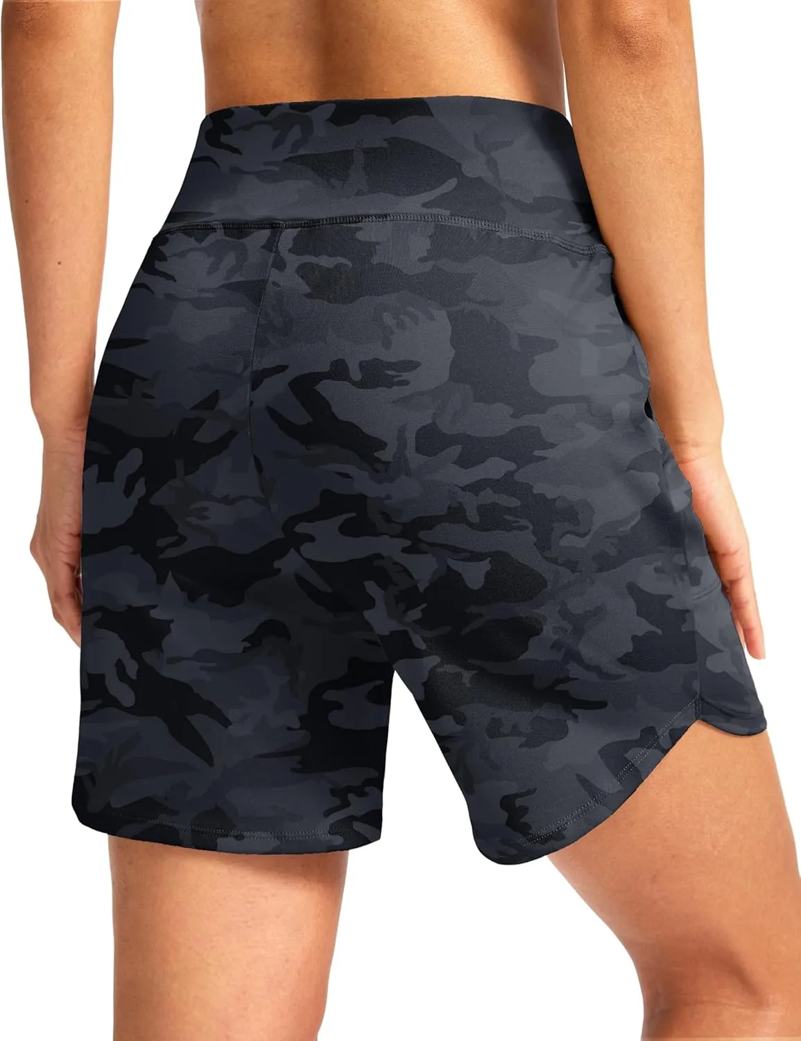 G Gradual Women's Athletic Shorts 6" High Waisted Stretchy Bermuda Shorts for Women Quick Dry Summer Casual Shorts