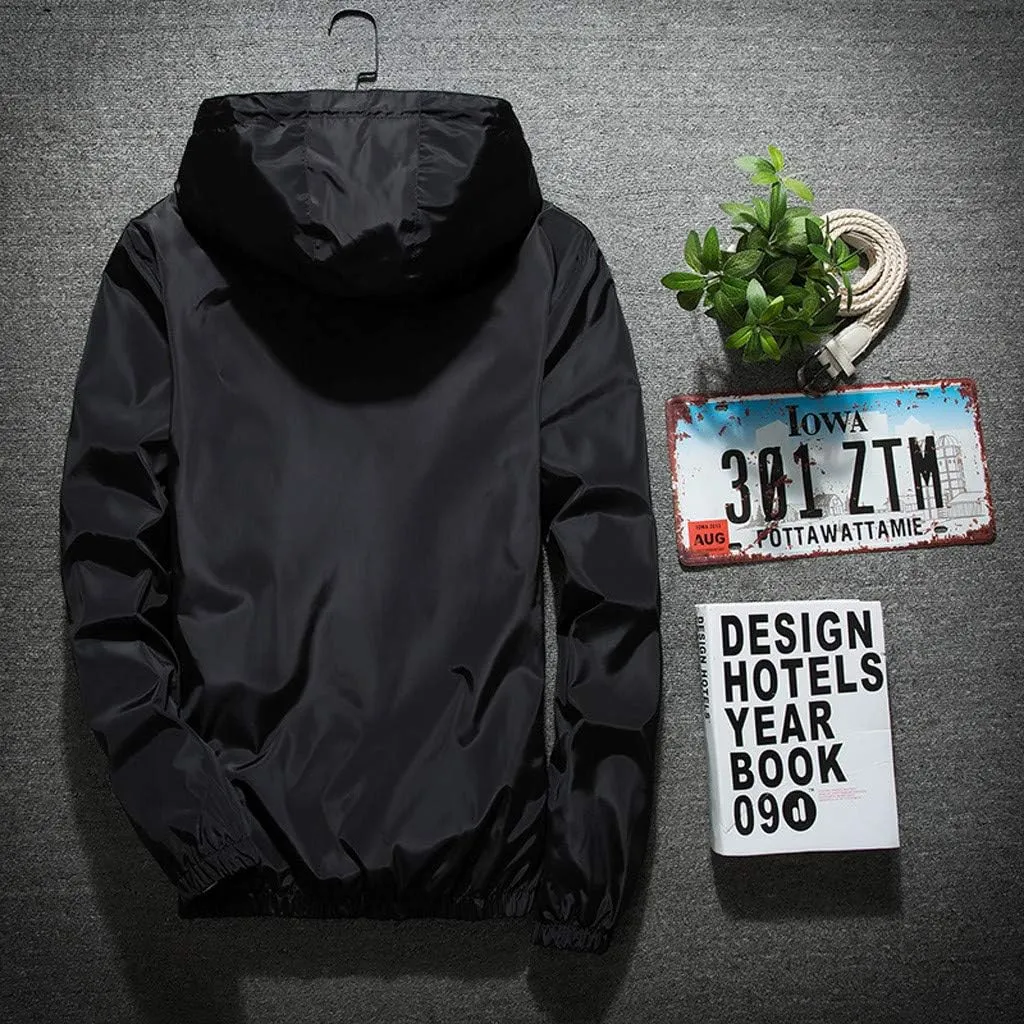 Men's Tactical Jackets Rain Jacket Windbreaker Lightweight Shell Raincoat With Hood Golf Hiking Travel, M-7XL