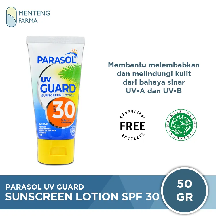 Parasol UV Guard Sunscreen SPF 30 - 50 Gram - Lotion Tabir Surya