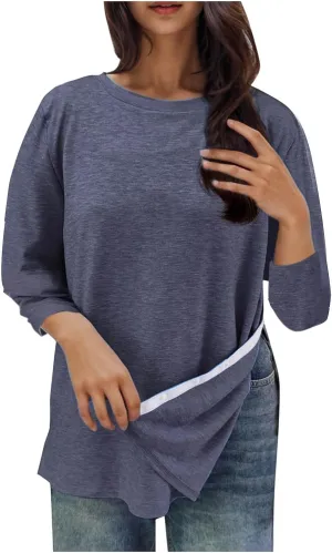 Post Shoulder Surgery Shirts for Women Tear Away 3/4 Tops After Rotator Cuff Shirts Chemo Port Adaptive Clothing