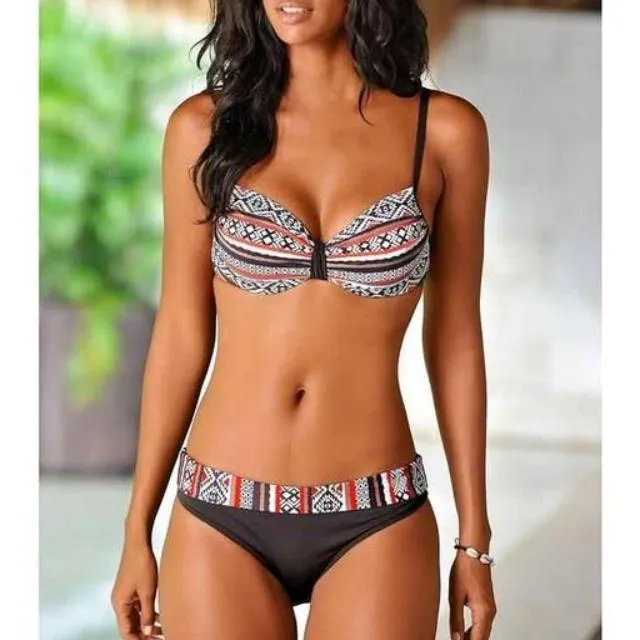 Sexy Tribal Printed Push Up Bikini